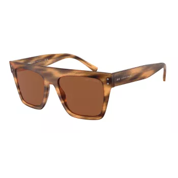 GIORGIO ARMANI SONNENBRILLE AR8177-592173 Unisex Havana Braun Quadratisch Acetat 52/20/140 mm