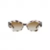 Giorgio Armani Damen-Sonnenbrille AR8144-588113 Havana Acetat - Eckige Fassung, braune Gradientgläser, UV400