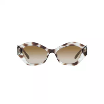 Giorgio Armani Damen-Sonnenbrille AR8144-588113 Havana Acetat - Eckige Fassung, braune Gradientgläser, UV400
