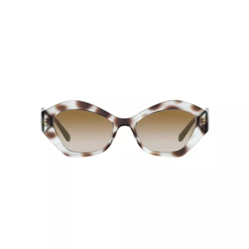 Giorgio Armani Damen-Sonnenbrille AR8144-588113 Havana Acetat - Eckige Fassung, braune Gradientgläser, UV400