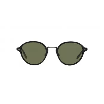 GIORGIO ARMANI Damen-Sonnenbrille AR8139-500131 Schwarzer Acetatrahmen, eckige Form, graue Gläser, 51 mm