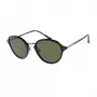 GIORGIO ARMANI Damen-Sonnenbrille AR8139-500131 Schwarzer Acetatrahmen, eckige Form, graue Gläser, 51 mm