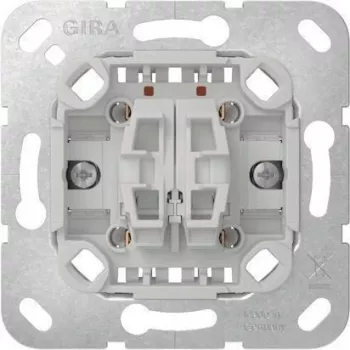 Gira 312800 2-poliger Wechseltaster-Einsatz, 10A 250V AC, Schraubklemmen, Unterputz