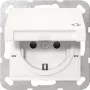 Gira 441427 SCHUKO Steckdose mit Klappdeckel, System 55, Reinweiß