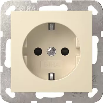 GIRA 445301 SCHUKO-Steckdose mit Shutter, System 55, Creme