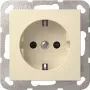 GIRA 445301 SCHUKO-Steckdose mit Shutter, System 55, Creme