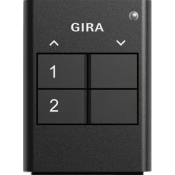 GIRA 535210 Funk-Handsender für System 3000, 2-Kanal-Funk, batteriebetrieben, Weiß