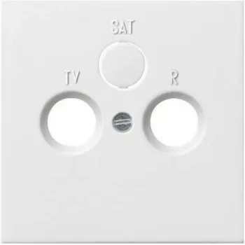 Gira Abdeckung für TV-, Radio-, SAT-Dose, Flächenschalter Design, Reinweiß 0869112