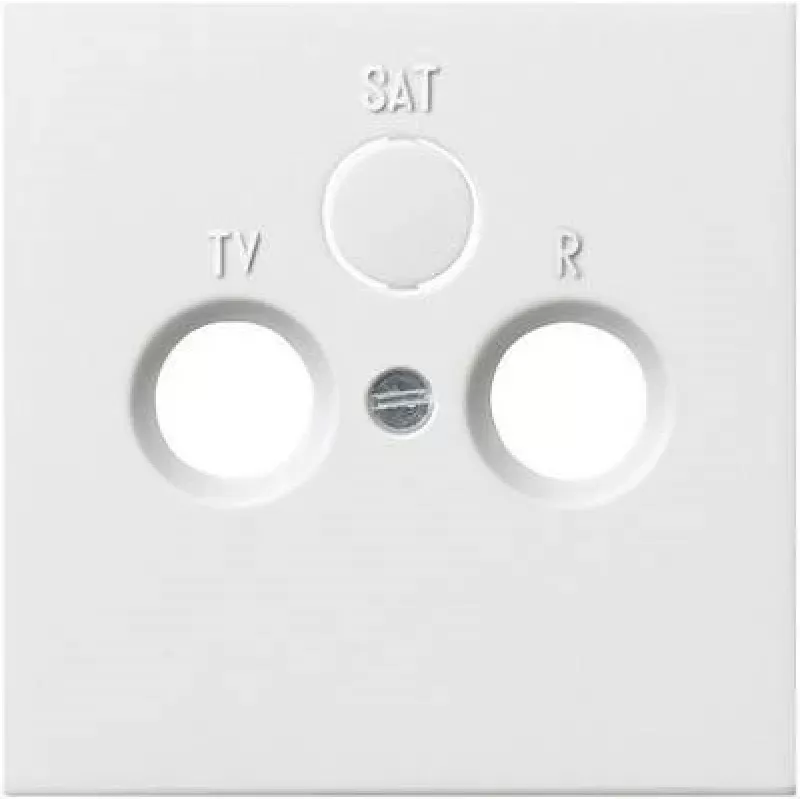 Gira Abdeckung für TV-, Radio-, SAT-Dose, Flächenschalter Design, Reinweiß 0869112