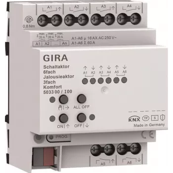 Gira KNX Schalt- und Jalousieaktor 6f/3f 16 A 503300