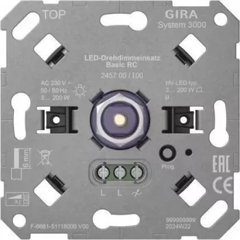 Gira LED Drehdimmer-Einsatz Basic RC System 3000 245700
