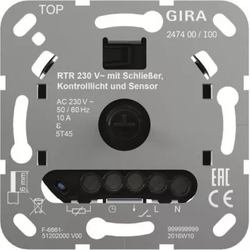Gira Raumtemperaturregler 230 V Schließer 247400
