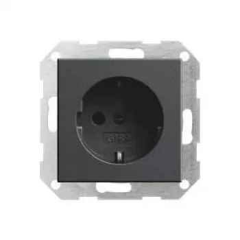 Gira Schuko Steckdoseneinsatz, System 55, Anthrazit 018828