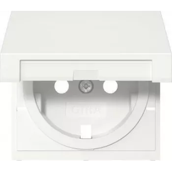 Gira SCHUKO Steckdose mit Klappdeckel, Reinweiß, Modell 492227