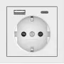 Gira SCHUKO Steckdose mit USB-Stromversorgung, 2x USB-A 5V 2,1A, Unterputz, Reinweiß Glänzend 245970