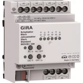 Gira Schalt- und Jalousieaktor 6f/3f 16 A 502300