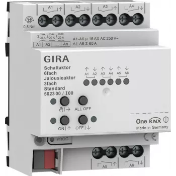 Gira Schalt- und Jalousieaktor 6f/3f 16 A 502300