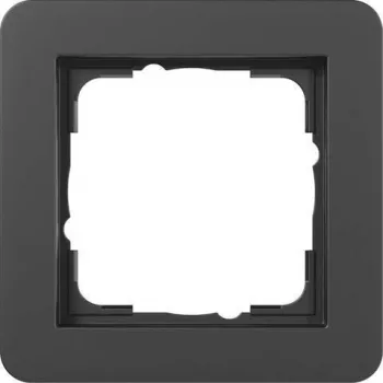Gira System 55 Abdeckrahmen 1-fach, Schwarz Matt, für Schalter und Steckdosen