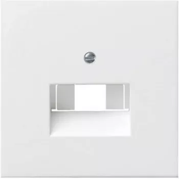 Gira System 55 Abdeckplatte für UAE/IAE/ISDN-Anschlussdose, Reinweiß 0270112