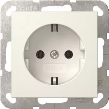 Gira System 55 SCHUKO Steckdose, Reinweiß, Unterputz, 16 A 446603