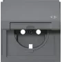 Gira TX_44 SCHUKO Steckdosenabdeckung mit Klappdeckel, Anthrazit 492267
