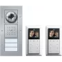 GIRA Kabelgebundenes Video-Türsprechanlagen-Komplett-Set für 2-Familien-Haus, Aluminium