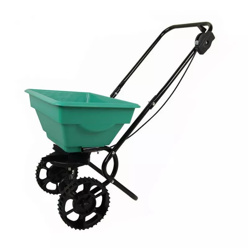 GIRMI Greenmill Garten-Rotationsstreuer auf Rädern 15L