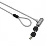 GIZZU 1,8 m T-Bar Laptop-Kabelschloss mit Master-Key-Kompatibilität - Schlüssel-Kabelsicherung für Kensington-Slot, geflochtener Stahl, Schwarz