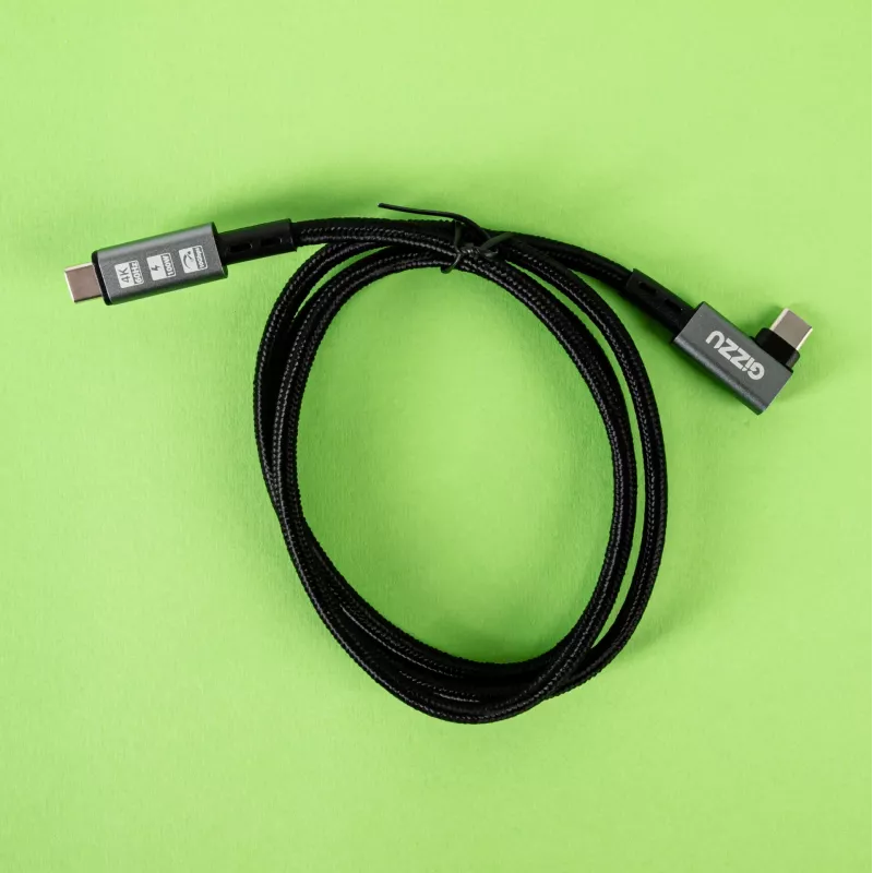 Gizzu 100W 10Gbps Type-C Winkelkabel 1m