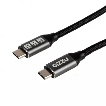 GIZZU 100W 10Gbps USB-C auf USB-C Kabel 1m Schwarz