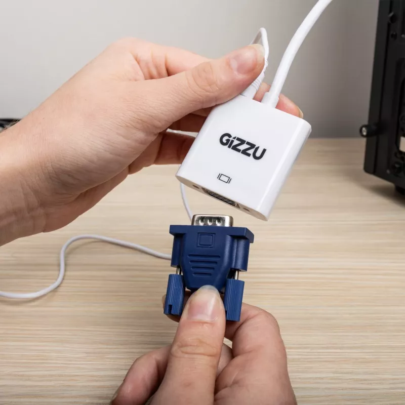 Gizzu 1080P HDMI auf VGA Adapter mit Audio