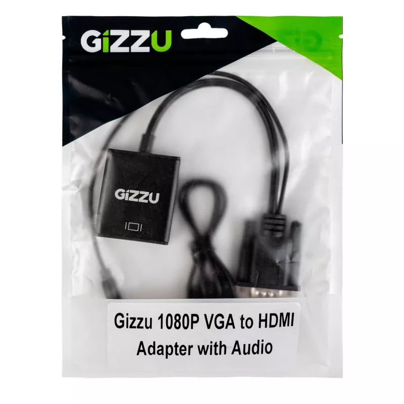 Gizzu 1080P VGA-zu-HDMI-Adapter mit Audio