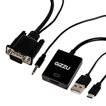 Gizzu 1080P VGA-zu-HDMI-Adapter mit Audio
