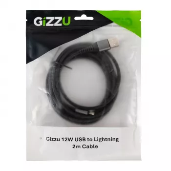GIZZU 12W USB-auf-Lightning 2m Kabel – MFi-zertifiziertes Schnellladen & Synchronisieren
