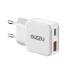Gizzu 2-Port 30W GaN Wandladegerät USB-C PD + USB-A QC Weiß