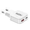 Gizzu 2-Port 30W GaN Wandladegerät USB-C PD + USB-A QC Weiß