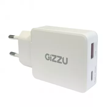 Gizzu 2-Port 65W GaN Wandladegerät
