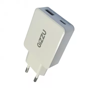 Gizzu 2-Port 65W GaN Wandladegerät