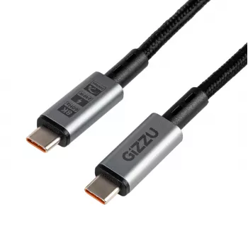 GIZZU 240W 20Gbps USB-C auf USB-C Kabel 2m Schwarz