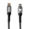 GIZZU 240W 480Mbps USB-C auf USB-C geflochtenes Kabel 1m Schwarz