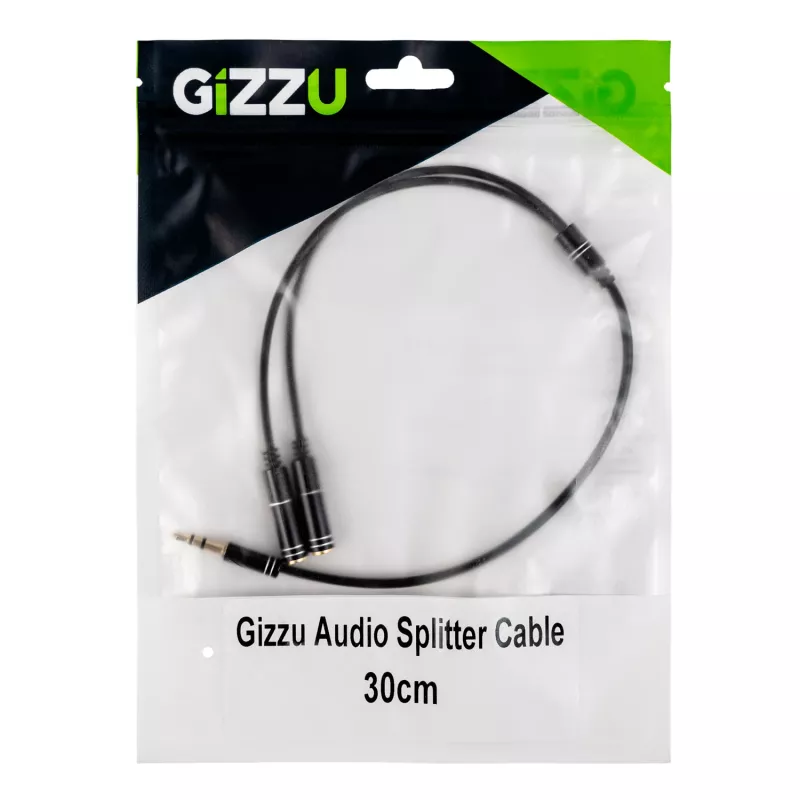 Gizzu 3-Pol Audio-Splitter-Kabel - Schwarz