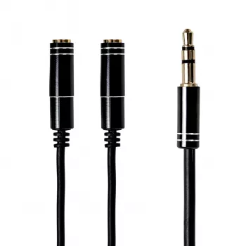 Gizzu 3-Pol Audio-Splitter-Kabel - Schwarz