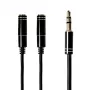 Gizzu 3-Pol Audio-Splitter-Kabel - Schwarz