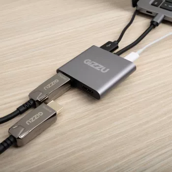 Gizzu 4-in-1 Type-C auf Dual-HDMI-Hub
