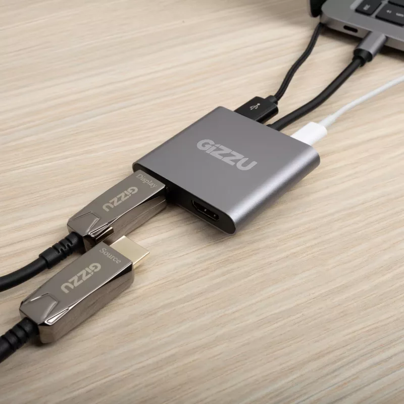 Gizzu 4-in-1 Type-C auf Dual-HDMI-Hub