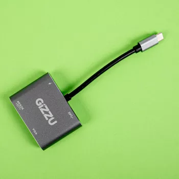 Gizzu 4-in-1 Type-C auf HDMI/VGA/USB3.0 Hub