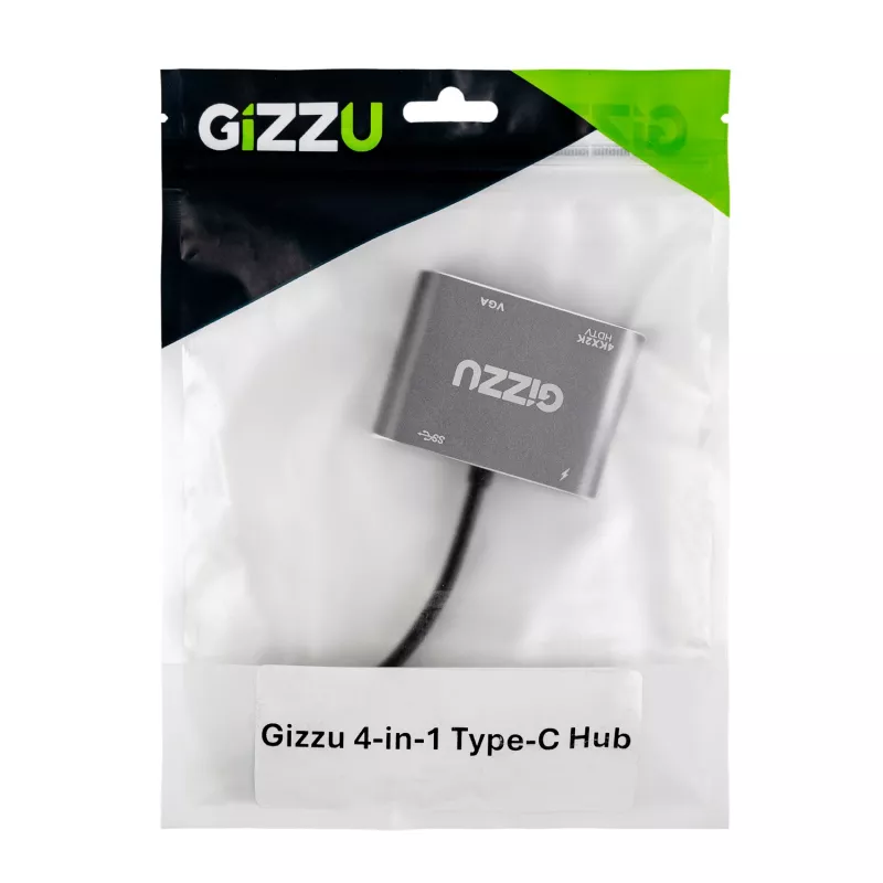 Gizzu 4-in-1 Type-C auf HDMI/VGA/USB3.0 Hub