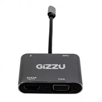 Gizzu 4-in-1 Type-C auf HDMI/VGA/USB3.0 Hub