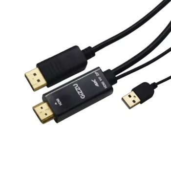 Gizzu 4K HDMI auf DisplayPort aktives Konverterkabel 1,8 m Schwarz