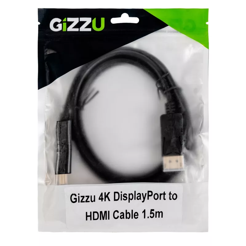 Gizzu 4K60Hz DisplayPort-auf-HDMI-Kabel 1,5 m